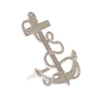 Hermes Scarf Ring Ankle Anchor Brass Palladium Silver Marine — view 2
