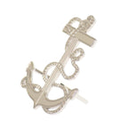 Hermes Scarf Ring Ankle Anchor Brass Palladium Silver Marine — view 3