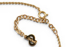 Dior Necklace Choka Vintage Rhinestone CD Logo Gold Black — view 4