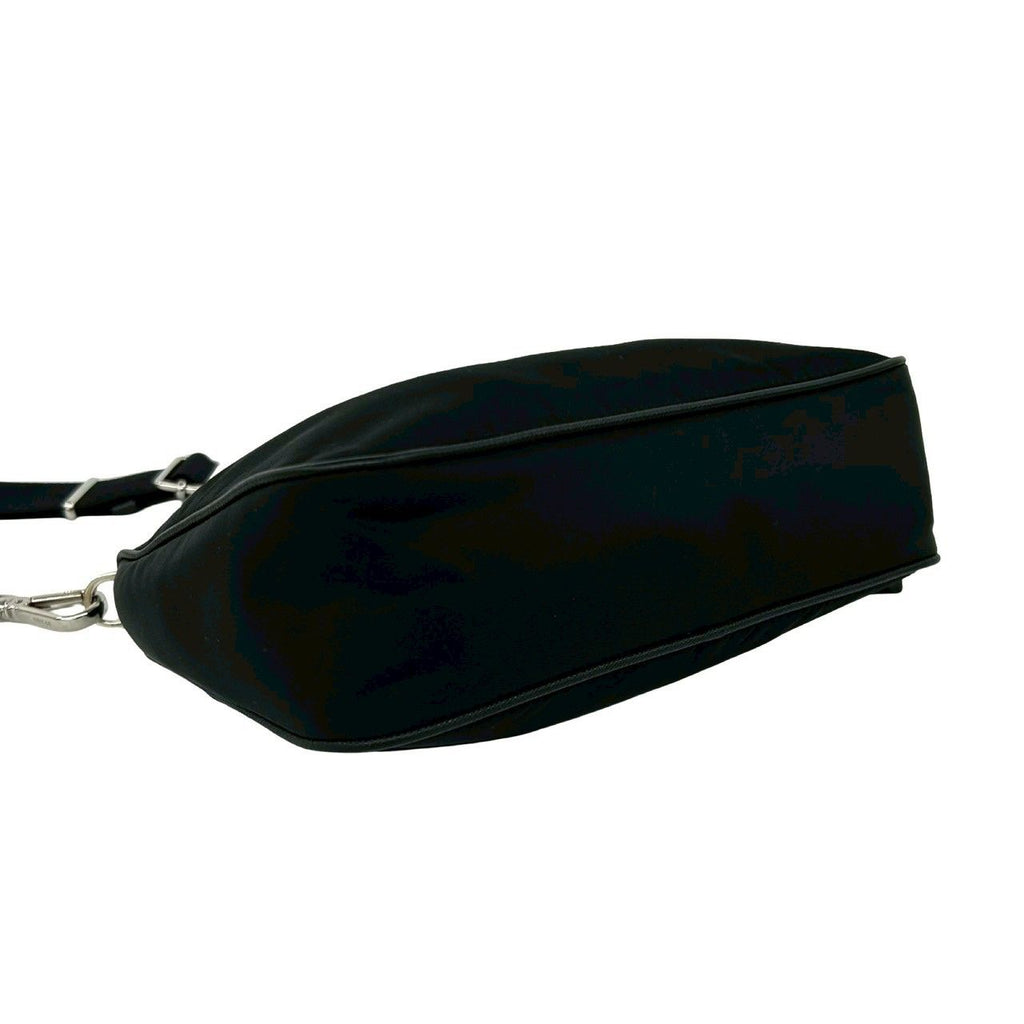 Prada Re Edition Re-Nylon Saffiano Leather Shoulder Bag Semi Black — view 7