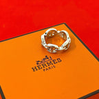 Hermes Chaine D'ancre Ring 925 Sterling Silver