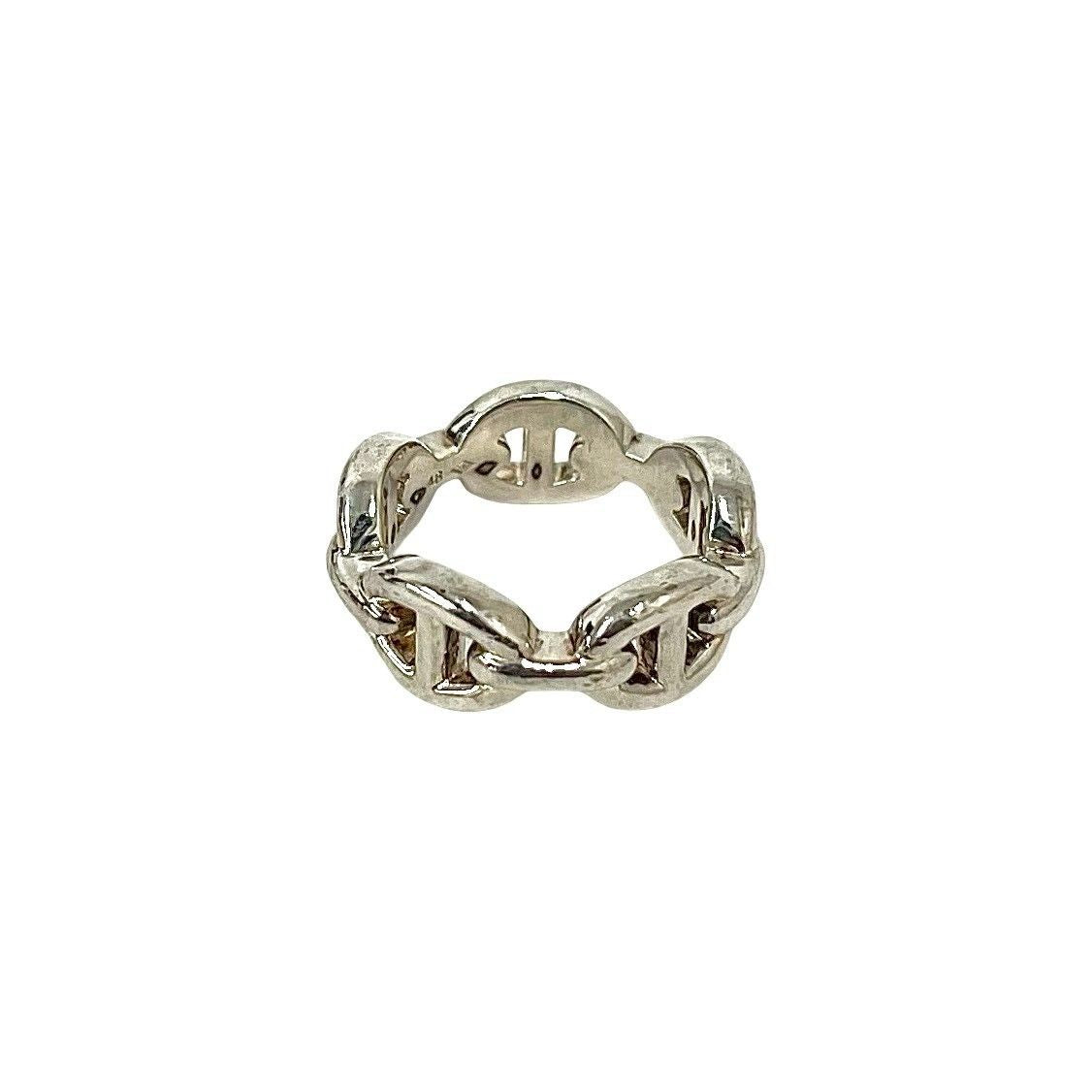 Hermes Chaine D'ancre Ring 925 Sterling Silver