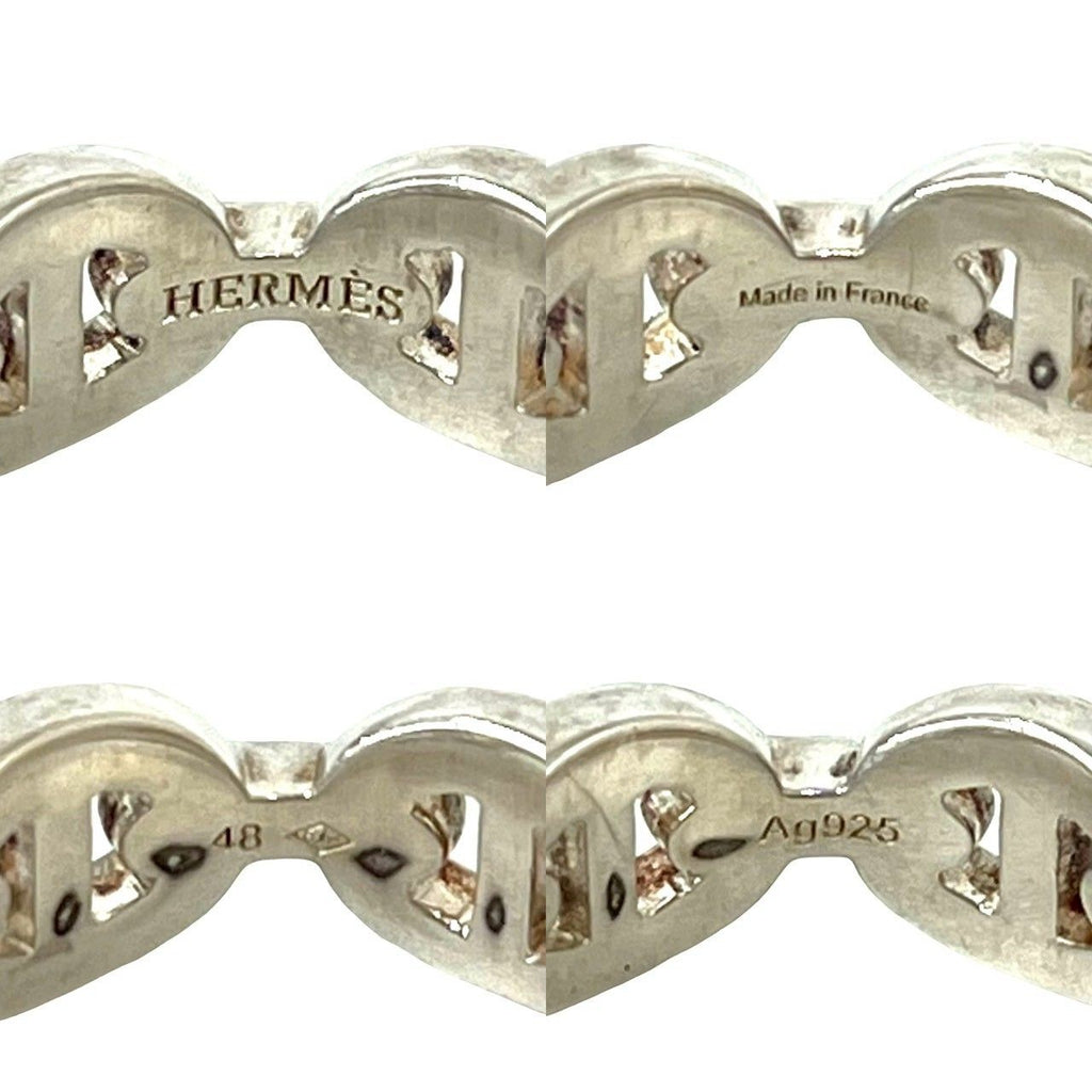 Hermes Chaine D'ancre Ring 925 Sterling Silver