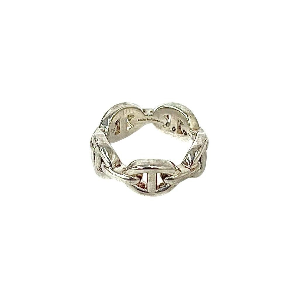 Hermes Chaine D'ancre Ring 925 Sterling Silver