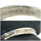 Hermes O-Dienne Twist Loop 925 Sterling Silver Ring