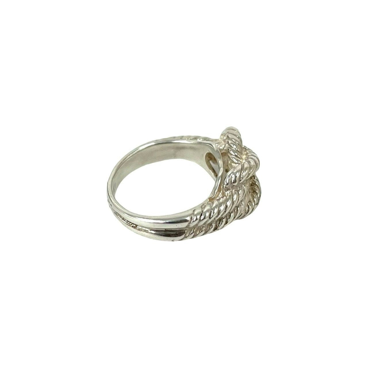Hermes O-Dienne Twist Loop 925 Sterling Silver Ring