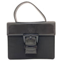 Prada Belt Motif Handbag Nylon Leather