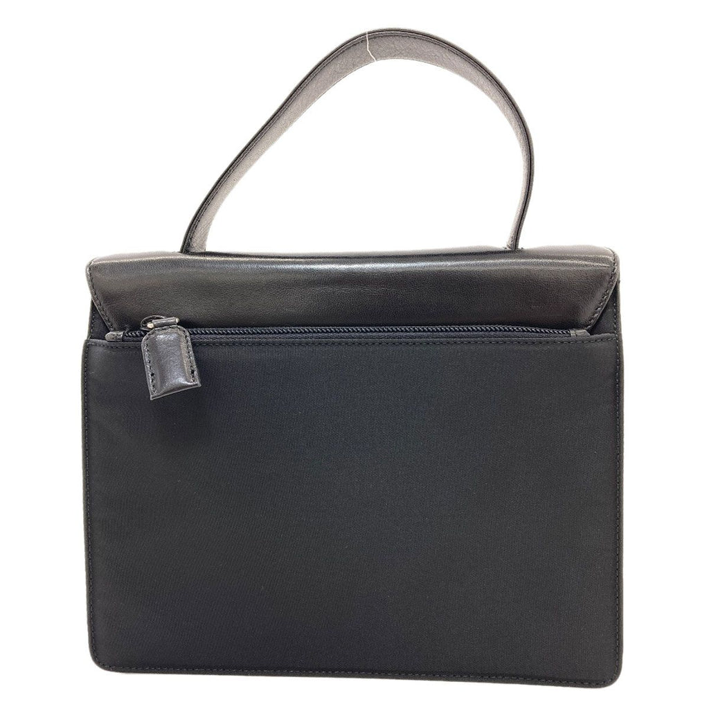 Prada Belt Motif Handbag Nylon Leather — view 2