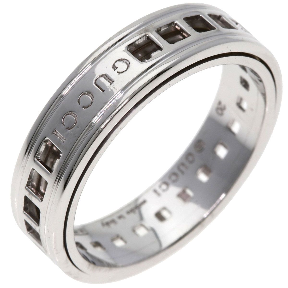 Gucci Scroll Ring 18k White Gold
