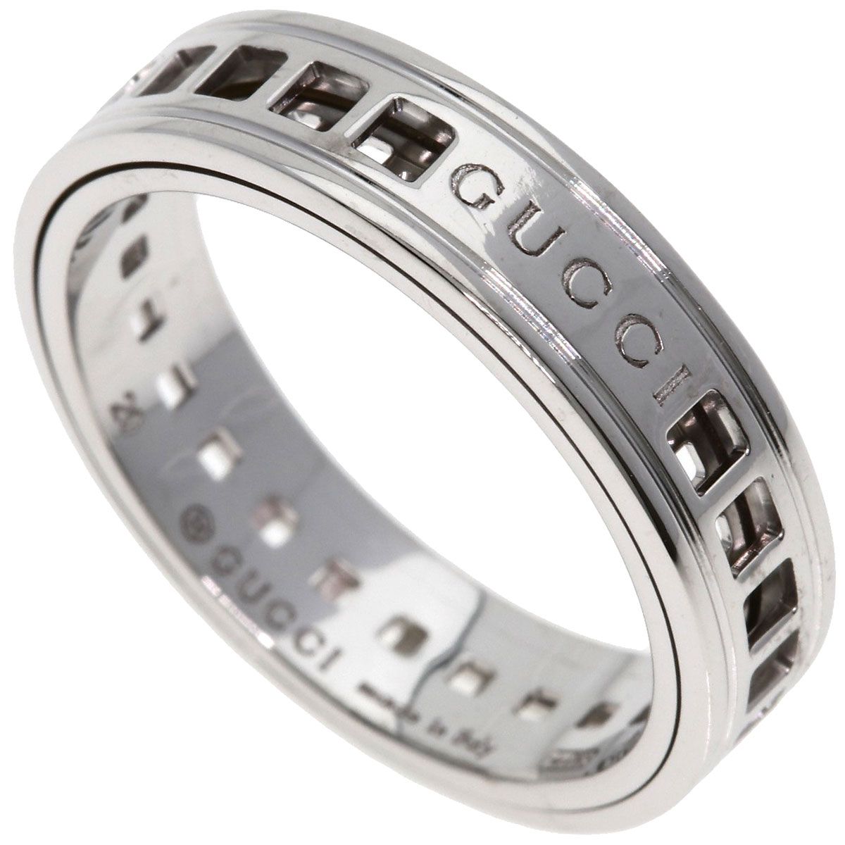 Gucci Scroll Ring 18k White Gold