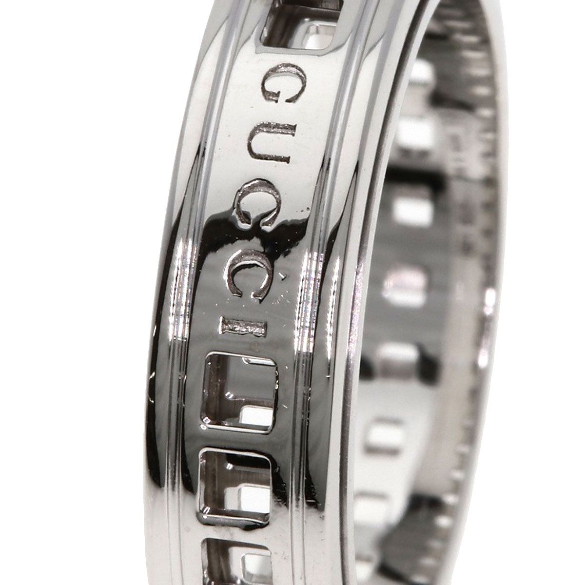 Gucci Scroll Ring 18k White Gold
