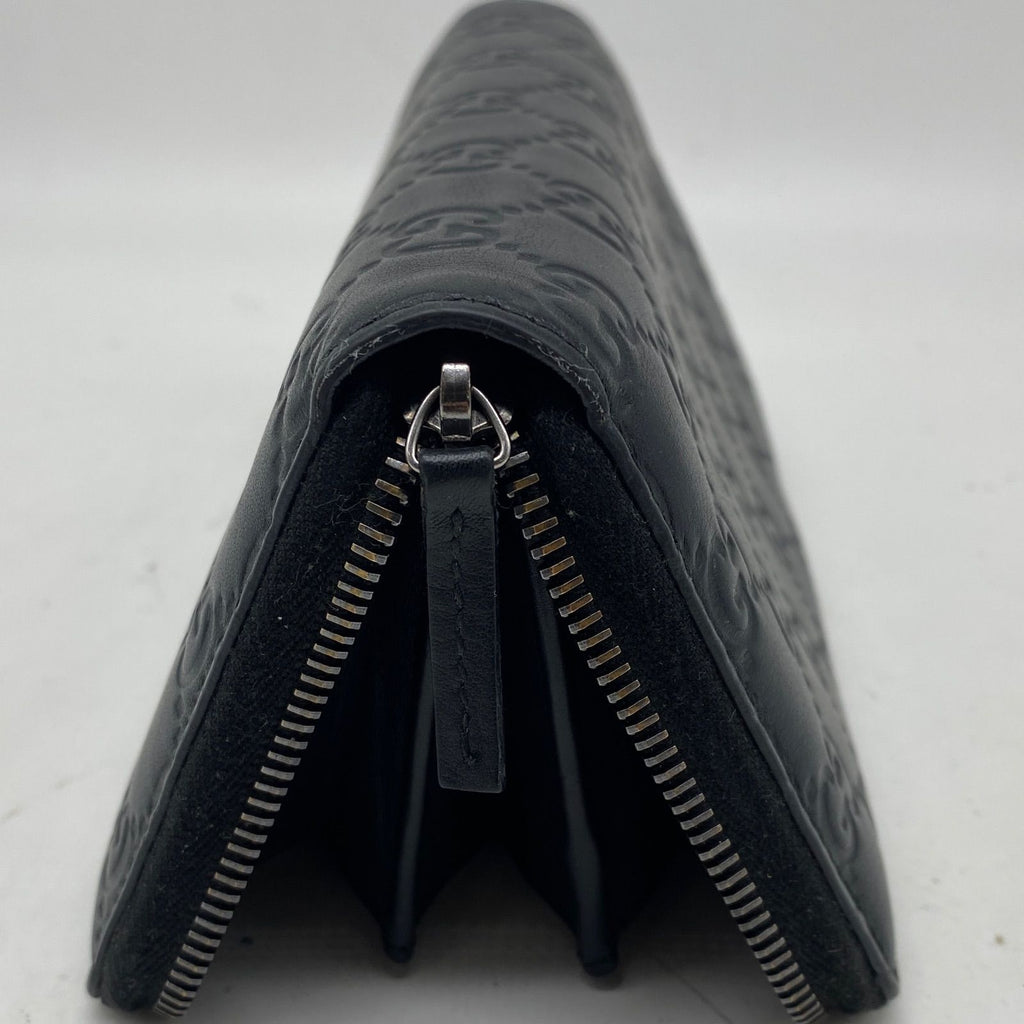 Gucci Wallet Guccissima Round Micro GG Leather Black — view 5