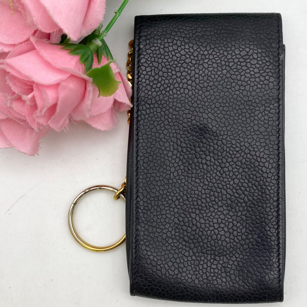 Chanel Cigarette Case CC Logo Caviar Leather — view 3