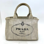 Prada Tote Canapa Canvas Travel
