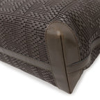 Fendi Zucca Pattern Braided Tote Shoulder Leather Dark Brown — view 3