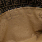 Fendi Zucca Pattern Braided Tote Shoulder Leather Dark Brown — view 8
