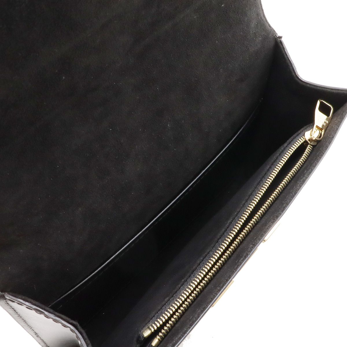 Louis Vuitton Pochette e MM Chain Shoulder Bag Crossbody Leather Noir Black — view 6