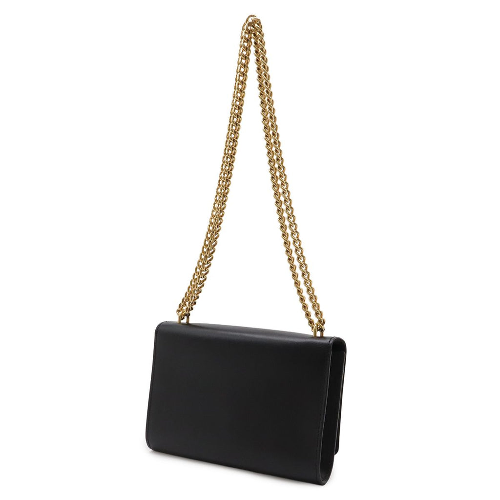 Louis Vuitton Pochette e MM Chain Shoulder Bag Crossbody Leather Noir Black — view 2