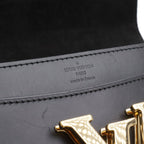 Louis Vuitton Pochette e MM Chain Shoulder Bag Crossbody Leather Noir Black — view 8