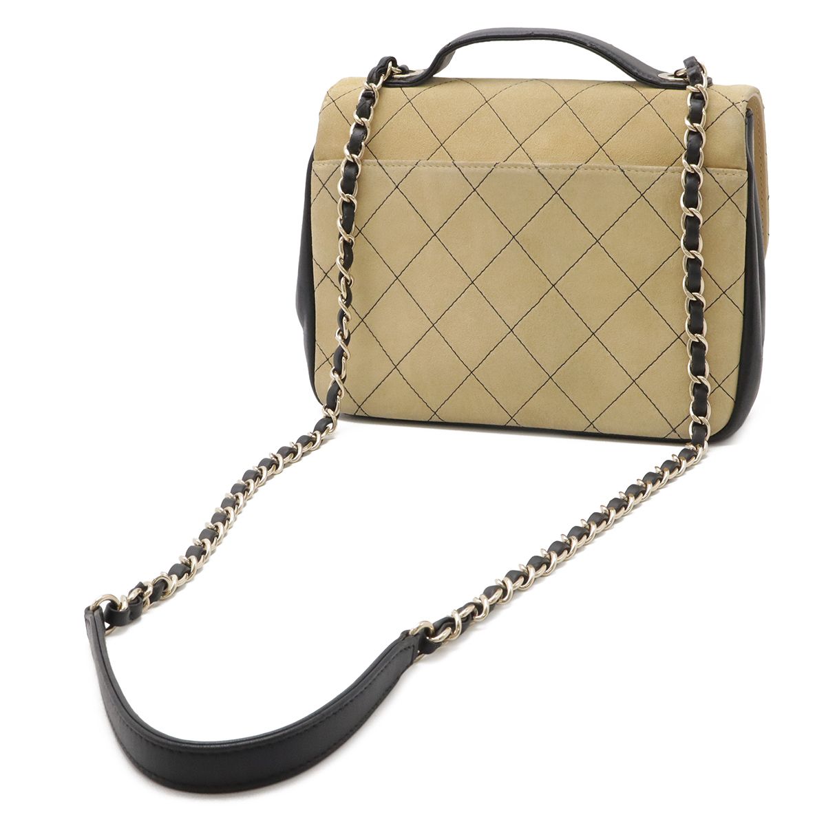 Chanel Business Affinity Small Mini Flap Bag Handbag 2-Way Chain Shoulder Suede — view 2