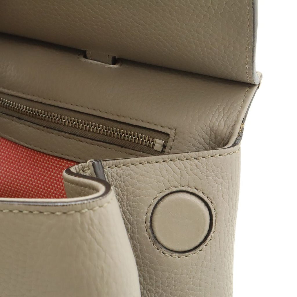 Gucci Bamboo Daily Top Handle 2-Way Shoulder Bag Leather Gray Silver — view 8