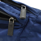 Prada Triangle Logo Belt Bag Waist Pouch Hip Nylon Blue Black Silver — view 7