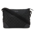 Gucci GG Canvas Shoulder Bag Crossbody Leather Black