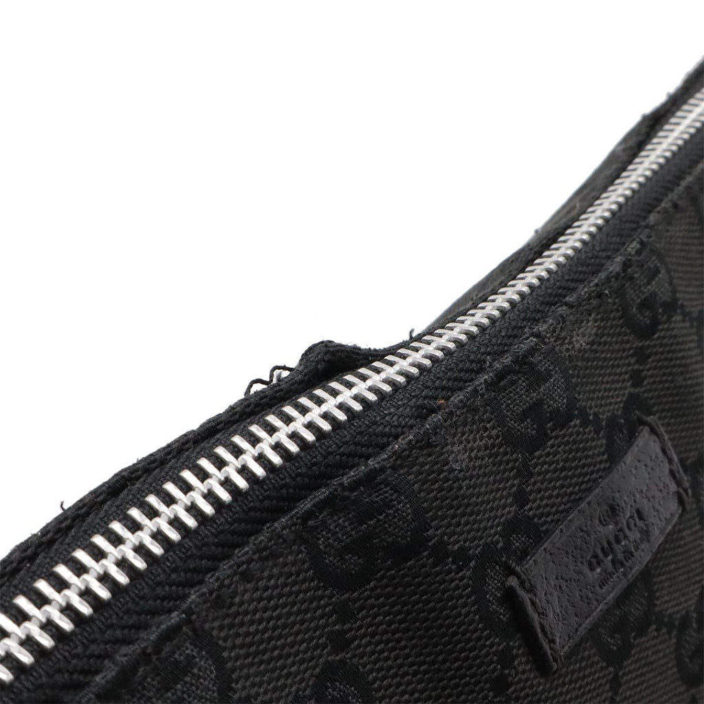 Gucci GG Canvas Shoulder Bag Crossbody Leather Black — view 5