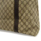Gucci GG Supreme Plus Tote Large Shoulder Bag Leather Khaki Beige Dark Brown — view 8
