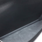 Hermes Terrill Business Briefcase Document Purse Leather Black Silver — view 6