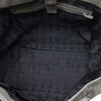 Gucci GG Neoprene Tote Shoulder Bag Nylon Leather Light Gray — view 6
