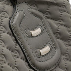 Gucci GG Neoprene Tote Shoulder Bag Nylon Leather Light Gray — view 5