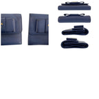 Prada Saffiano Fiocco Ribbon Navy Gold Leather Fold Wallet Compact — view 9