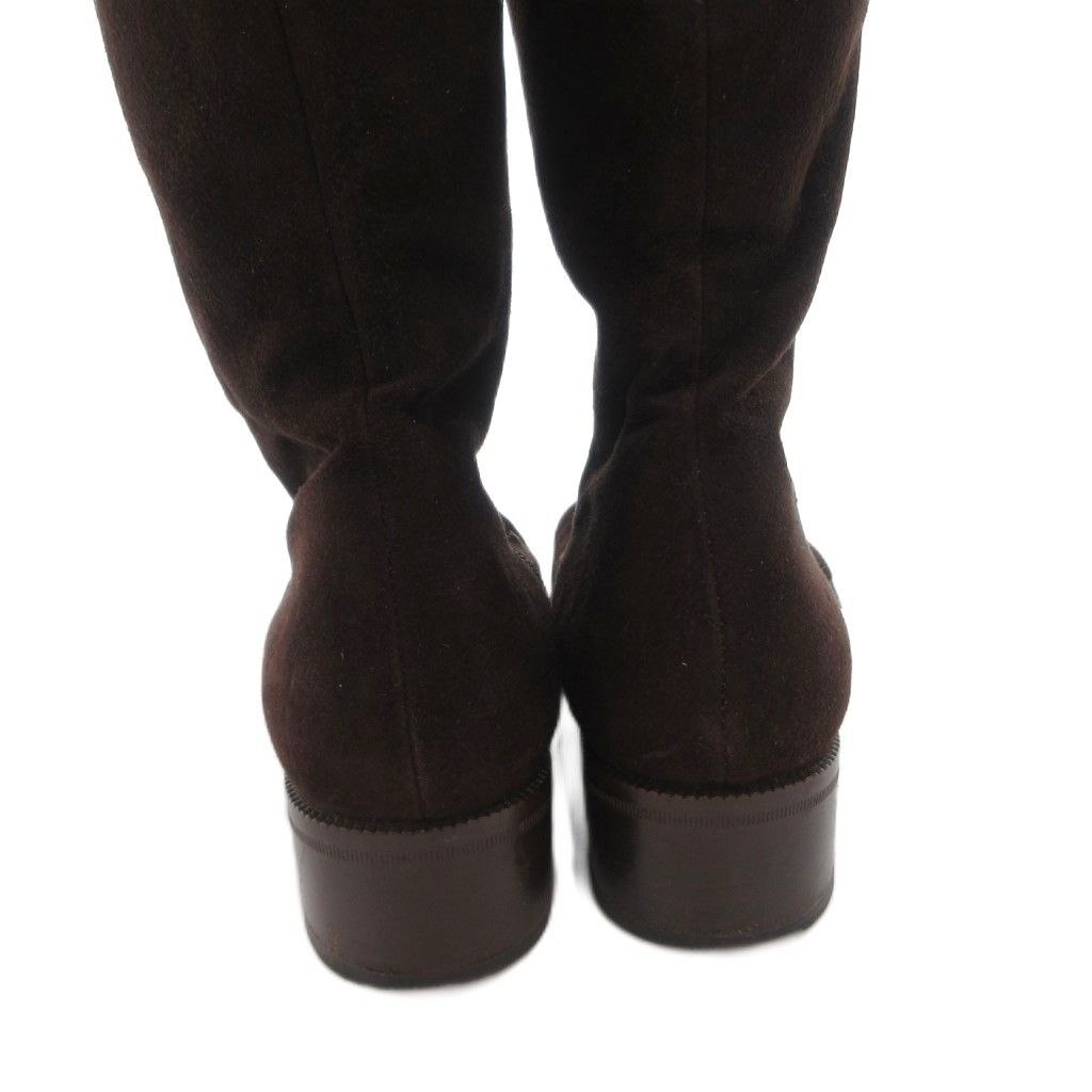 Fendi Long Boots Suede Lace Up 36 Brown — view 5