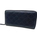 Gucci Wallet Guccissima Round Micro GG Leather Black
