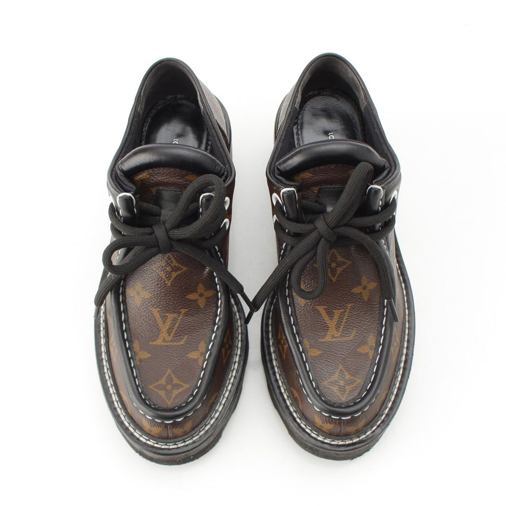 Louis Vuitton LV Boble Monogram Derby Tyrolean Shoes Brown — view 2