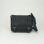 Hermes Steve Caporal 27 Shoulder Bag Taurillon Clemence Noir Black Silver
