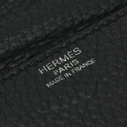 Hermes Steve Caporal 27 Shoulder Bag Taurillon Clemence Noir Black Silver — view 7