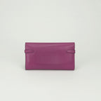 Hermes Kelly Wallet Epsom Rosepurple Pink Purple Silver — view 2