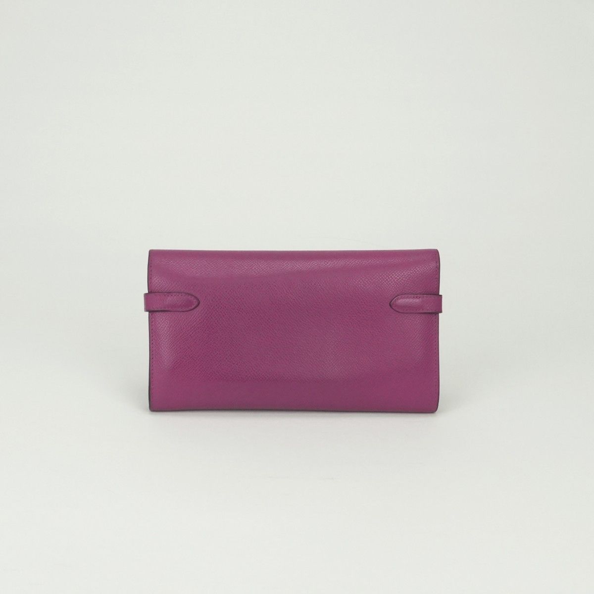 Hermes Kelly Wallet Epsom Rosepurple Pink Purple Silver — view 2