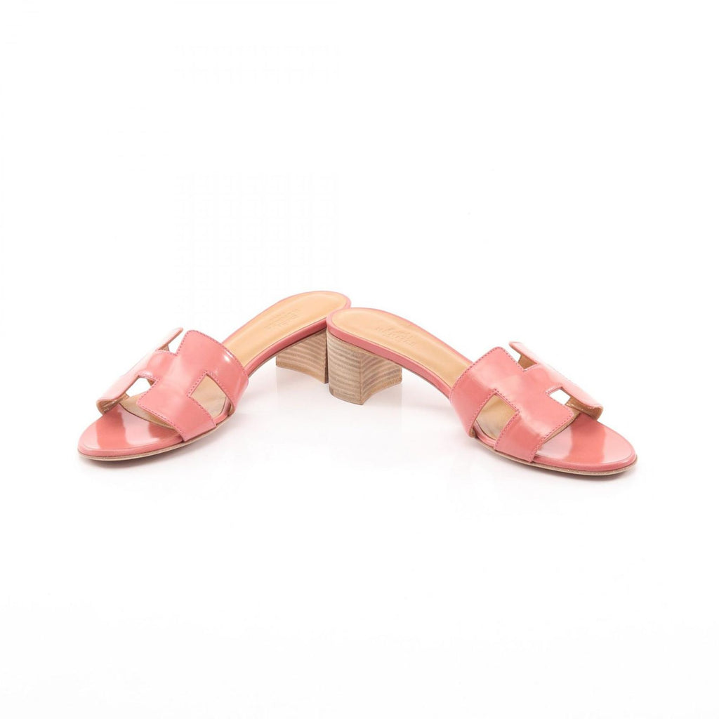 Hermes Mules Oasis Patent Leather Sandals — view 3