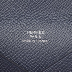 Hermes Coin Case Calvi Blue Nuit Leather — view 5