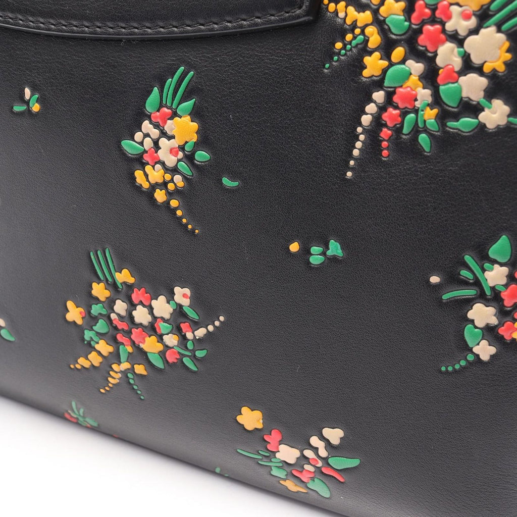 Louis Vuitton Handbag Capucines PM Blossom 2-Way Noir Floral Leather — view 9