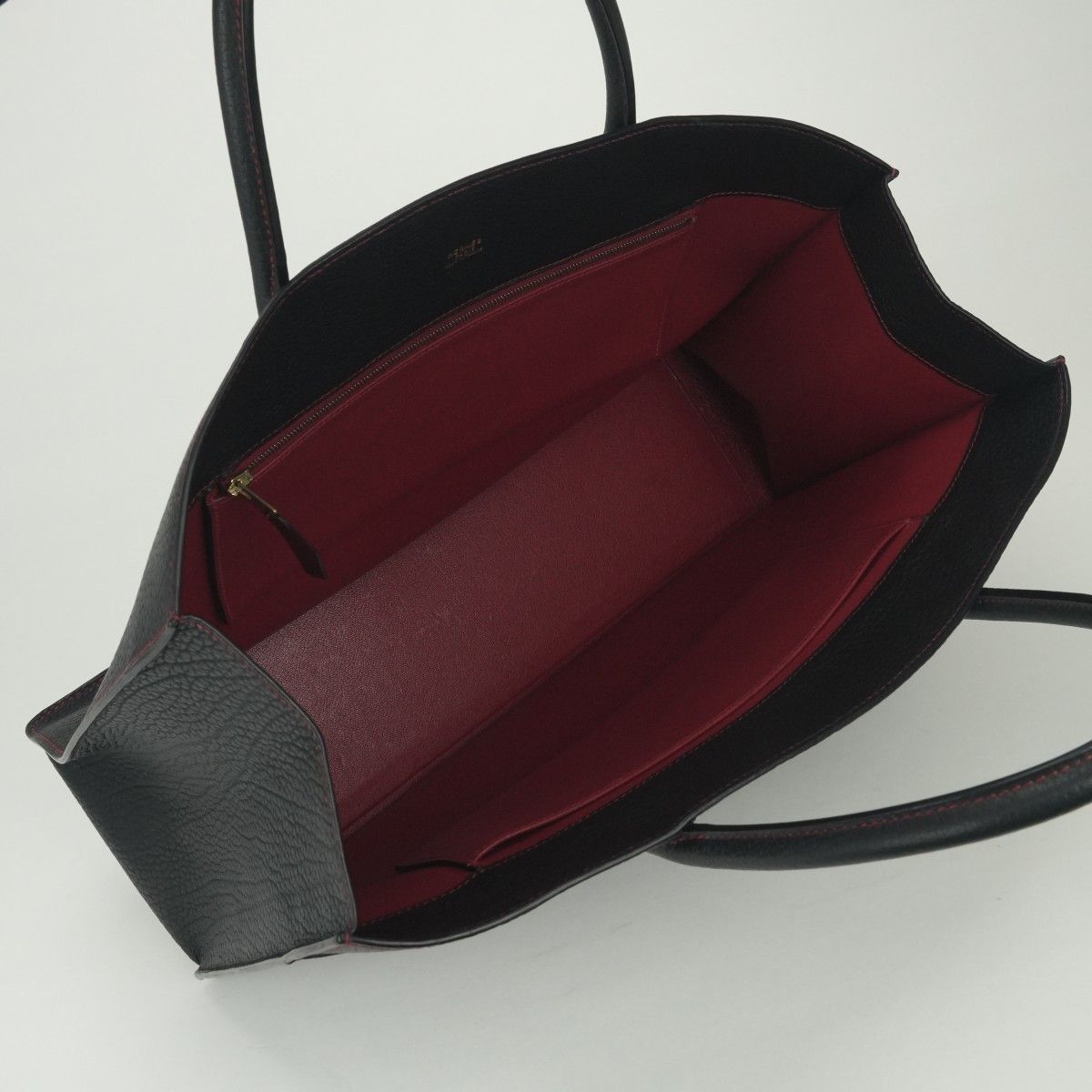 Hermes White Bus GM Business Briefcase Fjord Noir Rouge Vif Rougevif Black Red — view 8