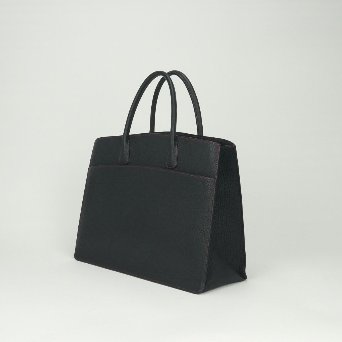 Hermes White Bus GM Business Briefcase Fjord Noir Rouge Vif Rougevif Black Red — view 2