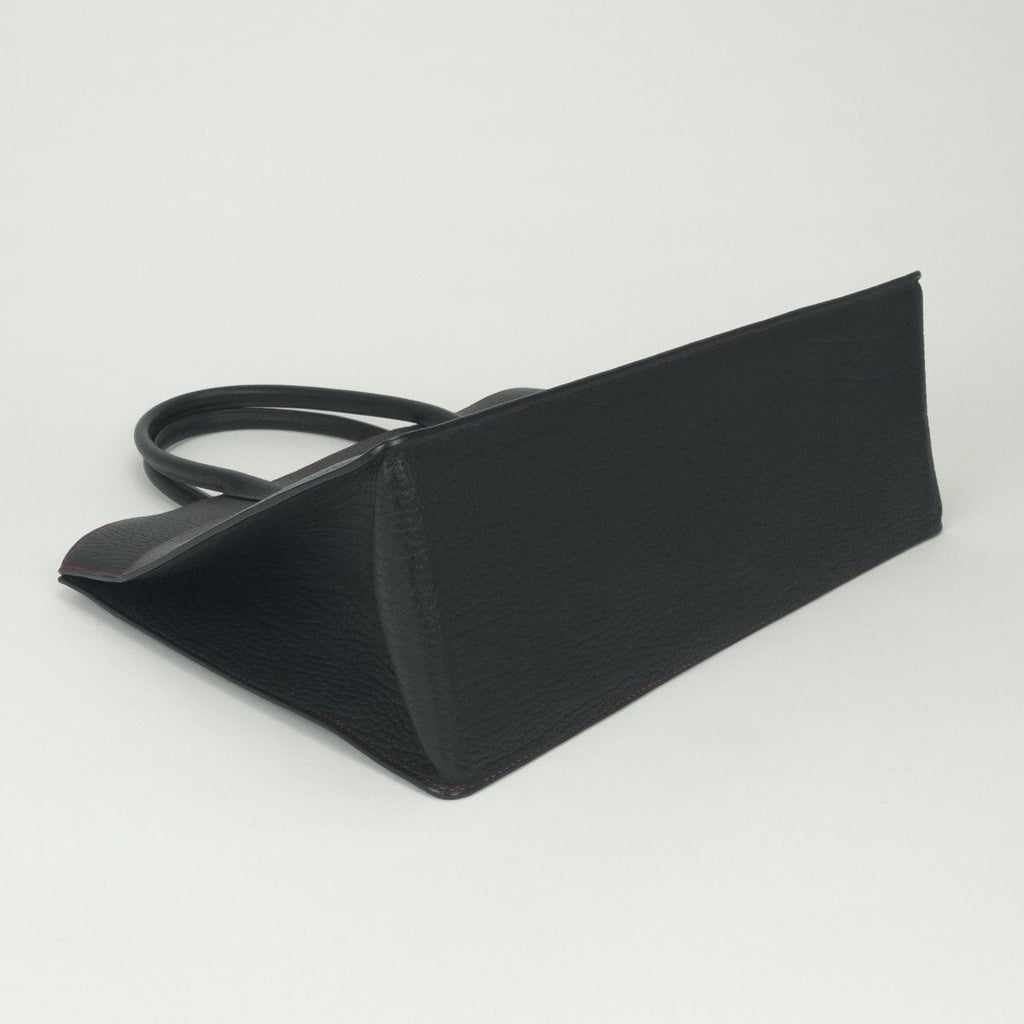 Hermes White Bus GM Business Briefcase Fjord Noir Rouge Vif Rougevif Black Red — view 6