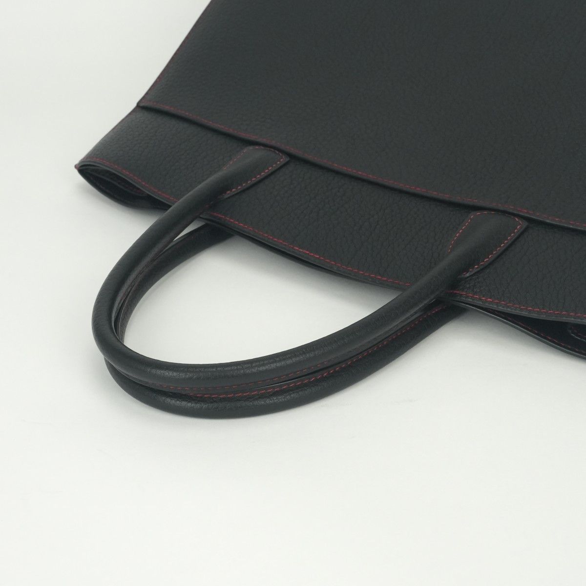 Hermes White Bus GM Business Briefcase Fjord Noir Rouge Vif Rougevif Black Red — view 4