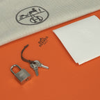 Hermes Picotin Lock MM 22 Tote Taurillon Clemence Cles Craie White Silver — view 9