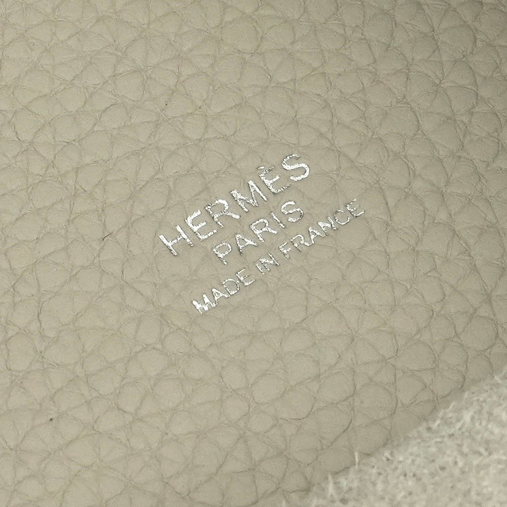 Hermes Picotin Lock MM 22 Tote Taurillon Clemence Cles Craie White Silver — view 8