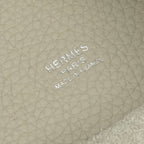 Hermes Picotin Lock MM 22 Tote Taurillon Clemence Cles Craie White Silver — view 8